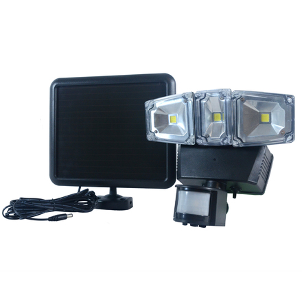 Nature Power Solar Powered Triple COB Motion Activated Security Light with Integrated LED
