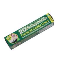 Garland Biodegradable Compost Bags For Medium Caddy 2.5 Gallon Set Of 20