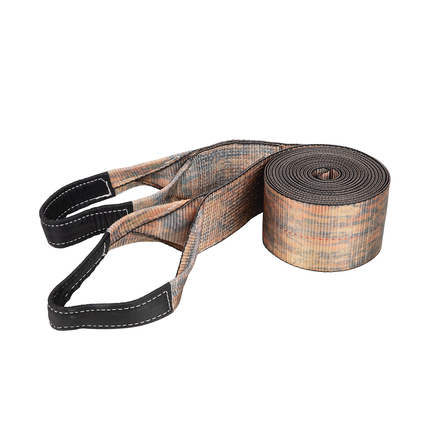 ERICKSON 4 in. x 30 ft.15,000 lb Economy Tow Strap with Loops - CAMO