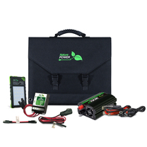 Nature Power 120-Watt Foldable Monocrystalline Solar Panel with Multiple DC Outputs and Cables